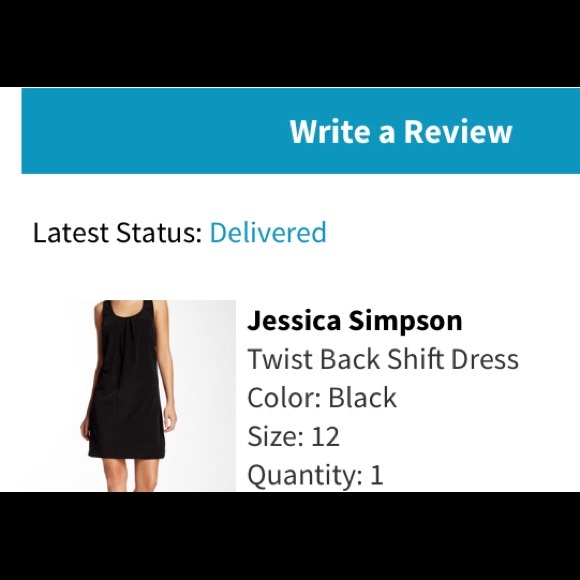 Jessica Simpson Dresses & Skirts - Jessica Simpson Black Twist Back Shift Dress